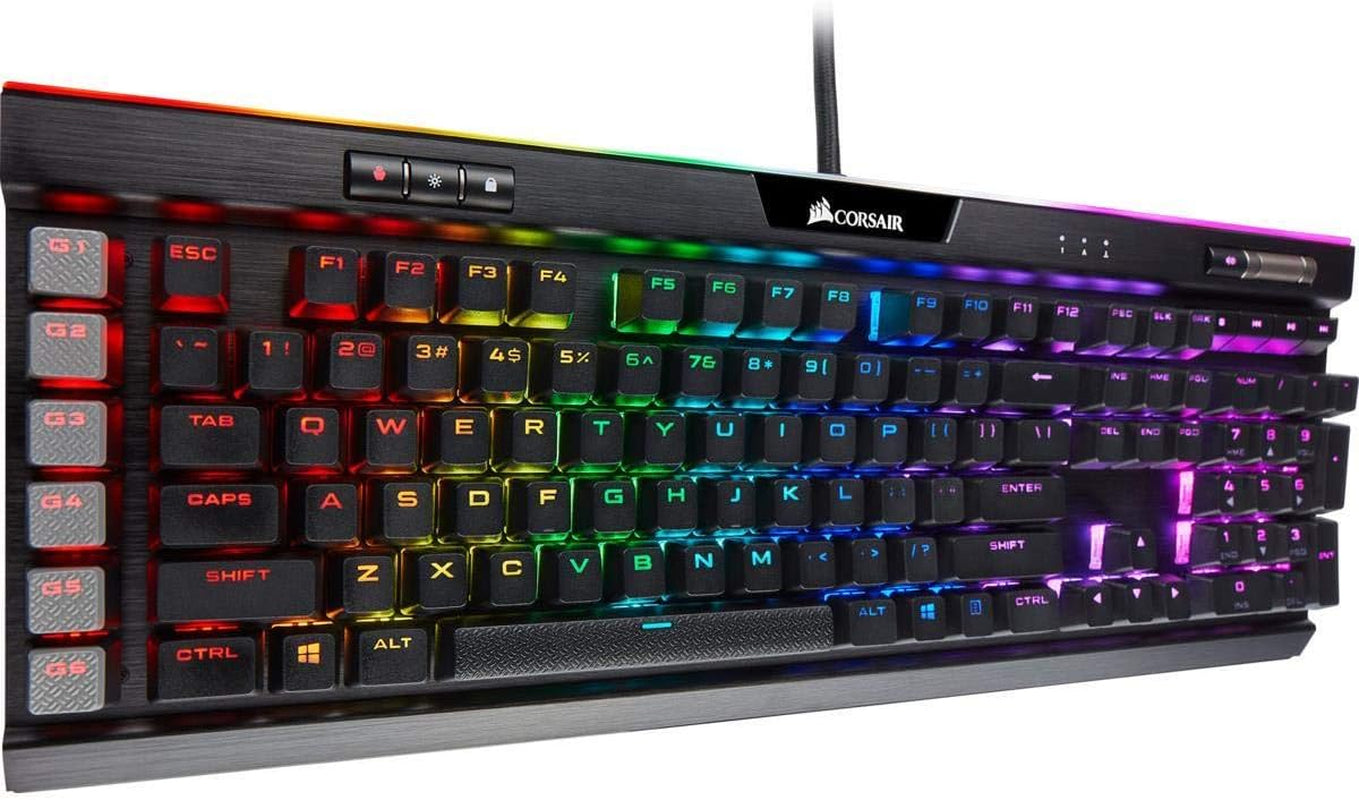 K95 RGB Platinum XT Mechanical Gaming Keyboard, Backlit RGB LED, Cherry MX RGB Brown, Black